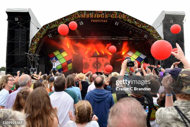 Crowd at the Main Stage during Day 3 of the Cambridge Club Festival 2021 at Childerley Orchard on September 12, 2021 in Cambridge, England.