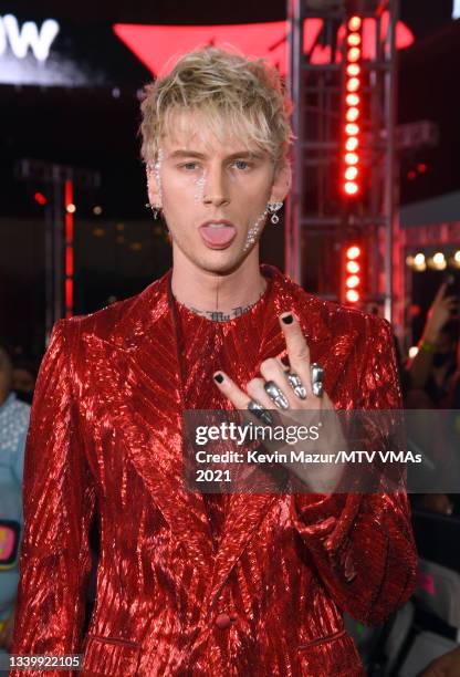 Machine Gun Kelly attends the 2021 MTV Video Music Awards at Barclays Center on September 12, 2021 in the Brooklyn borough of New York City.