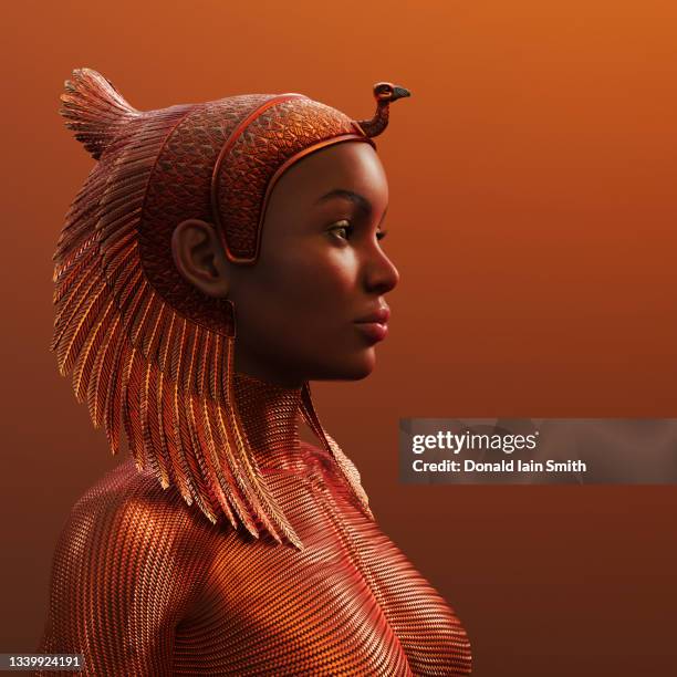 fantasy woman in gold - headdress stock pictures, royalty-free photos & images