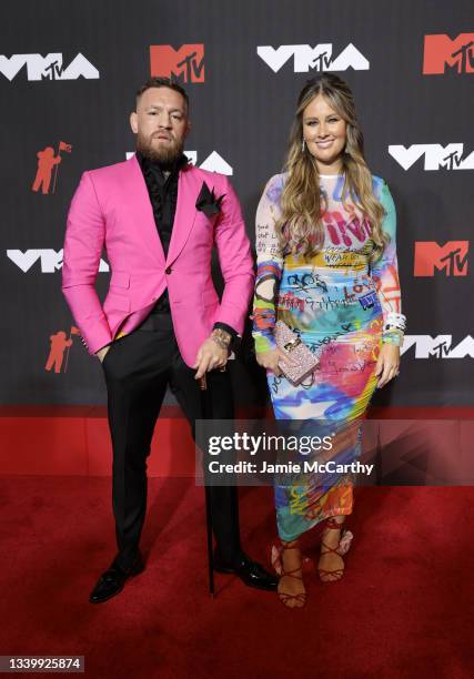 Dee Devlin and Conor McGregor attend the 2021 MTV Video Music Awards at Barclays Center on September 12, 2021 in the Brooklyn borough of New York...