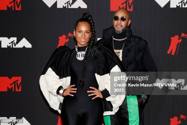 Alicia Keys and Swizz Beatz attend the 2021 MTV Video Music Awards at Barclays Center on September 12, 2021 in the Brooklyn borough of New York City.