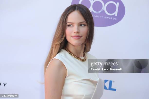 Halston Sage attends 2021 Daytime Beauty Awards at Taglyan Complex on September 12, 2021 in Los Angeles, California.