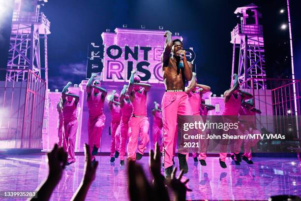 Lil Nas X performs onstage during the 2021 MTV Video Music Awards at Barclays Center on September 12, 2021 in the Brooklyn borough of New York City.