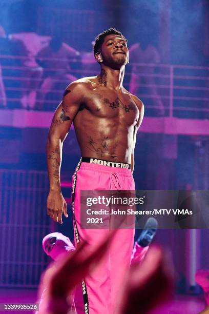 Lil Nas X performs onstage during the 2021 MTV Video Music Awards at Barclays Center on September 12, 2021 in the Brooklyn borough of New York City.