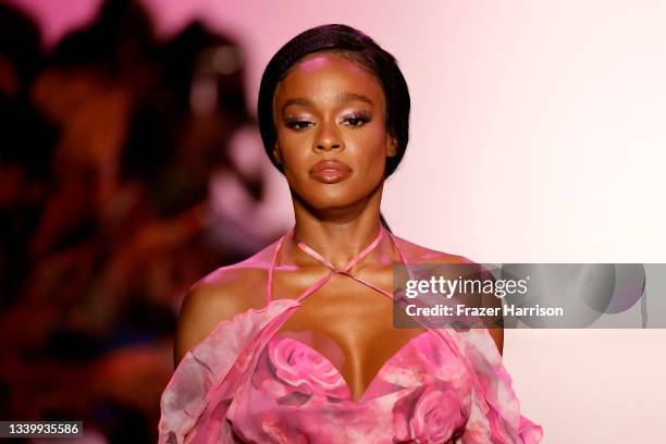 Azealia Banks walks the runway for Kim Shui during NYFW: The Shows at Gallery at Spring Studios on September 12, 2021 in New York City.