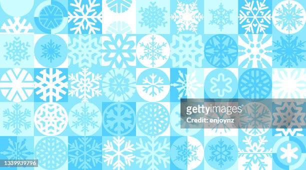 abstrakte nahtlose schneeflocken weihnachten winter tapete hintergrund - adventskalender stock-grafiken, -clipart, -cartoons und -symbole