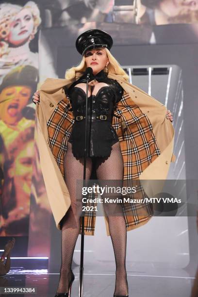 Madonna performs onstage during the 2021 MTV Video Music Awards at Barclays Center on September 12, 2021 in the Brooklyn borough of New York City.