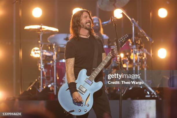 Dave Grohl of Foo Fighters performs onstage during the 2021 MTV Video Music Awards at Barclays Center on September 12, 2021 in the Brooklyn borough...