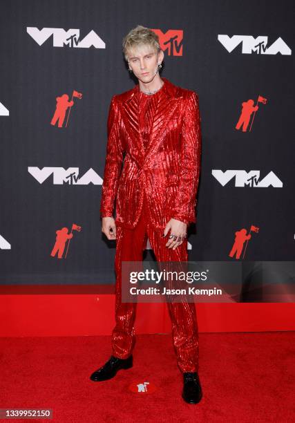 Machine Gun Kelly attends the 2021 MTV Video Music Awards at Barclays Center on September 12, 2021 in the Brooklyn borough of New York City.