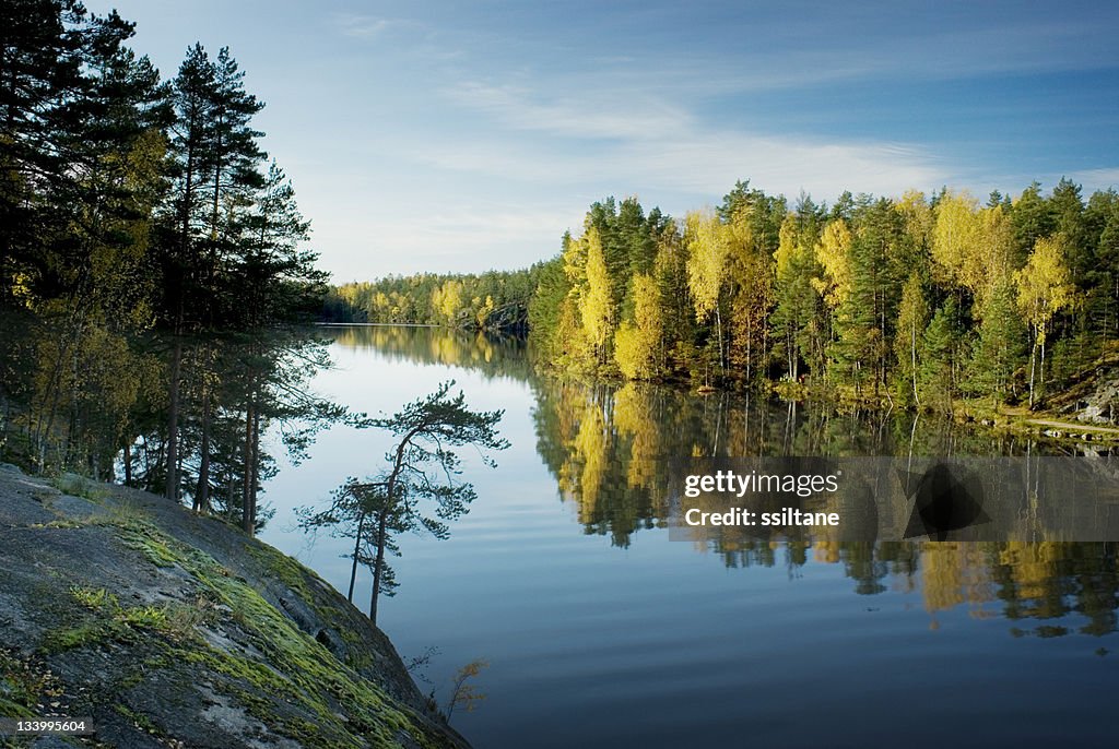 Finland lake autumn