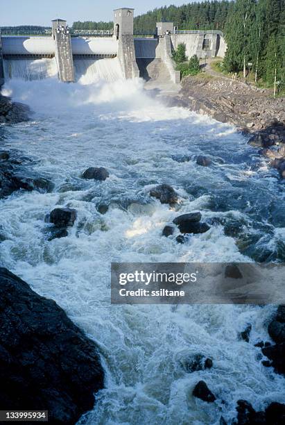 imatra rapid stream finland - hydroelectric power stock pictures, royalty-free photos & images