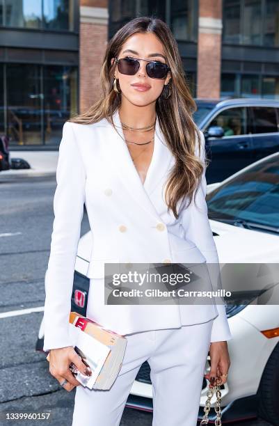 Sistine Stallone is seen leaving the Altuzarra Spring 2022 Ready-to-Wear fashion show on September 12, 2021 in New York City.