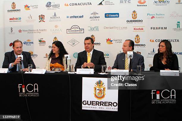 Press conference of Festival Internacional de CIne in Acapulco on October 08 in Mexico City, Mexico,