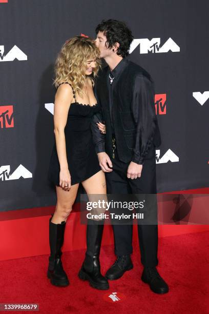 Debby Ryan and Josh Dun attend the 2021 MTV Video Music Awards at Barclays Center on September 12, 2021 in the Brooklyn borough of New York City.