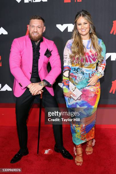 Conor McGregor and Dee Devlin attend the 2021 MTV Video Music Awards at Barclays Center on September 12, 2021 in the Brooklyn borough of New York...