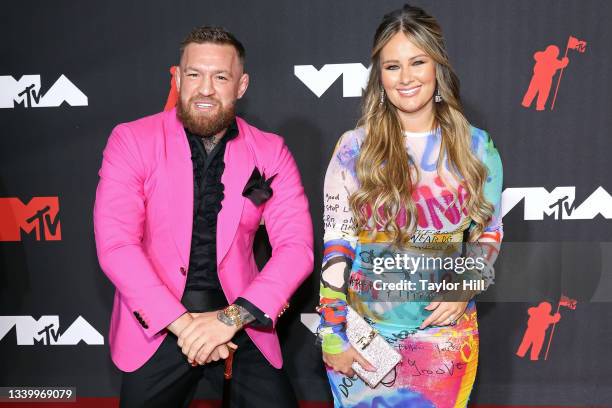 Conor McGregor and Dee Devlin attend the 2021 MTV Video Music Awards at Barclays Center on September 12, 2021 in the Brooklyn borough of New York...