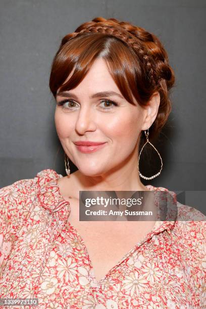 Sara Rue attends MPTF NextGen Board hosts 2021 Summer Party hosted by Max Greenfield at Sunset Tower Hotel on September 12, 2021 in Los Angeles,...
