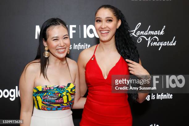Ramona Young and Lee Rodriguez attend MPTF NextGen Board hosts 2021 Summer Party hosted by Max Greenfield at Sunset Tower Hotel on September 12, 2021...