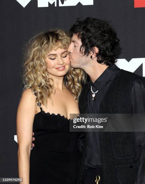 Debby Ryan and Josh Dun attend the 2021 MTV Video Music Awards at Barclays Center on September 12, 2021 in the Brooklyn borough of New York City.