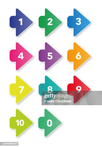 number icons - 3 step vertical infographic stock illustrations