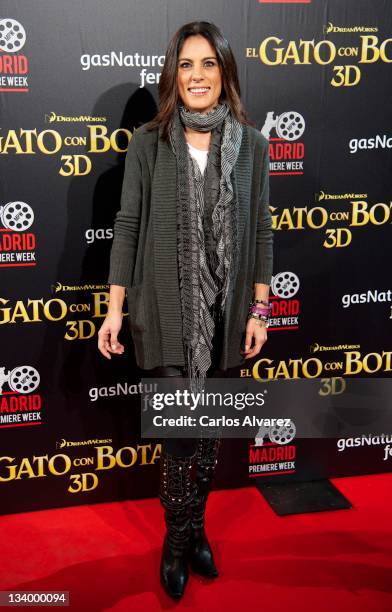 Alicia Senovilla attends "El Gato con Botas" premiere at the Callao cinema on November 23, 2011 in Madrid, Spain.