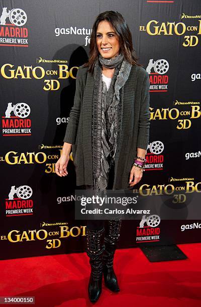 Alicia Senovilla attends "El Gato con Botas" premiere at the Callao cinema on November 23, 2011 in Madrid, Spain.