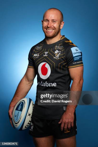 Dan Robson of Wasps poses for a photo during the Gallagher Premiership Rugby Season Launch at Twickenham Stadium on September 09, 2021 in London,...