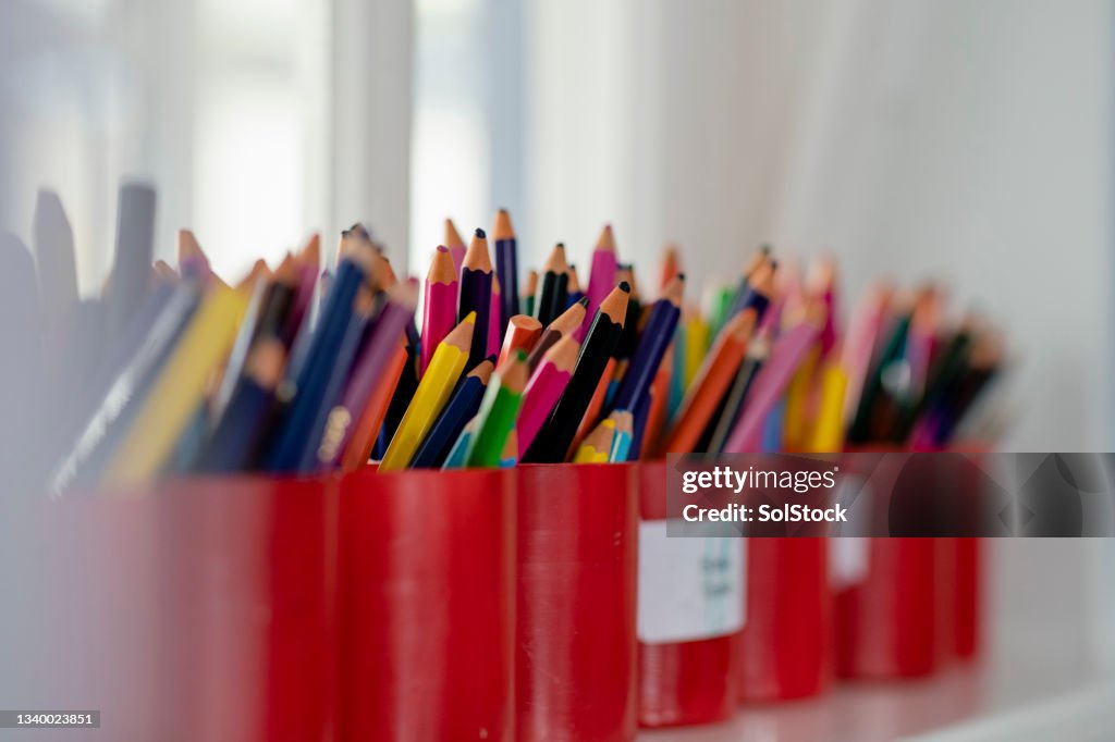 Organised Coloured Pencils