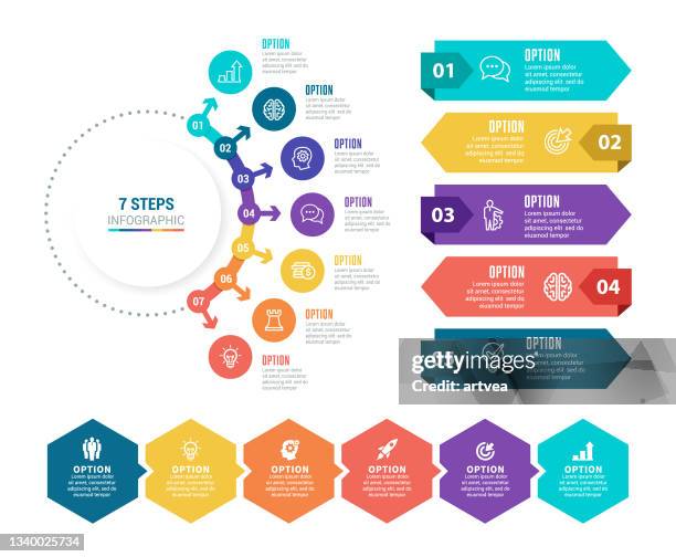 infografik-elemente - 6 steps stock-grafiken, -clipart, -cartoons und -symbole