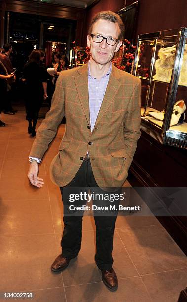 Ashley Hicks attends a cocktail party hosted by Gimmo Etro and family to celebrate the opening of Italian fashion house Etro's new London flagship...