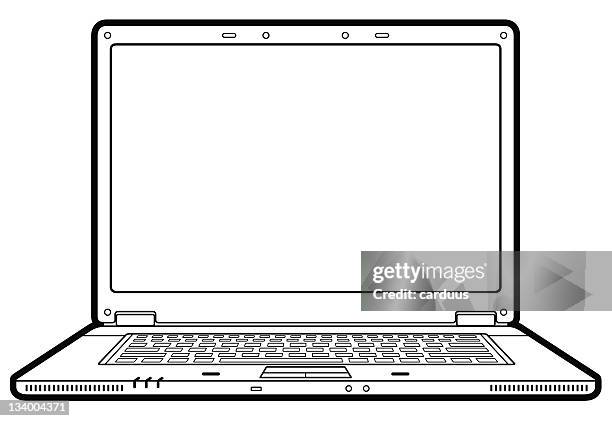 laptop - laptop outline stock illustrations