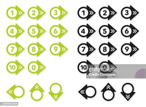 number icons - number 9 stock illustrations