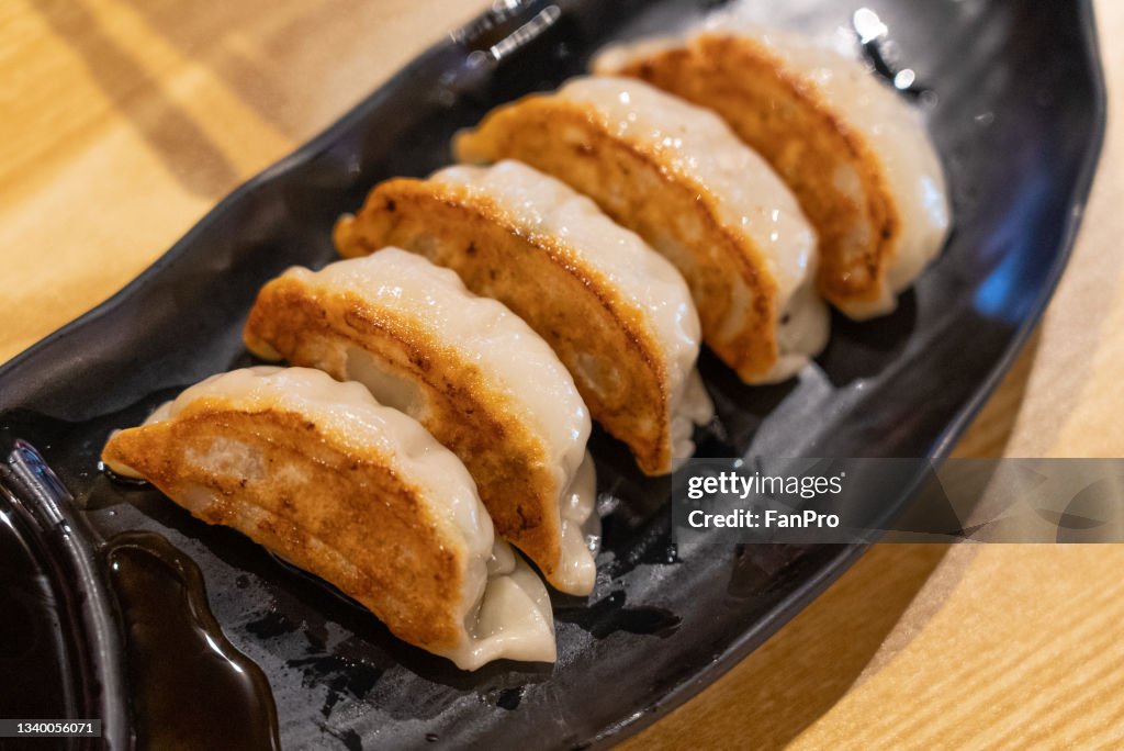 Japanese style fried dumplings