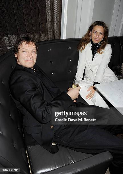 William Orbit and Jeanne Marine attend a dinner hosted by Pablo Ganguli and Ella Krasner in celebration of the Liberatum 10th Anniversary and in...