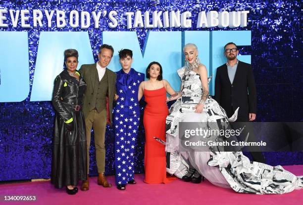 Shobna Gulati, Richard E Grant, Max Harwood, Lauren Patel, Jamie Campbell and Ralph Ineson attend the "Everybody's Talking About Jamie" World...