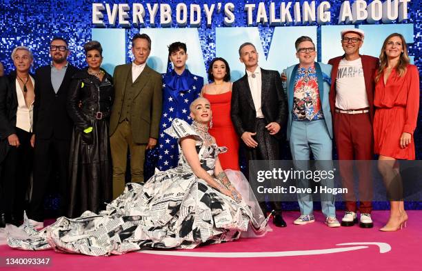 Cast members including Shobna Gulati, Richard E Grant, Max Harwood, Jamie Campbell, Lauren Patel and Dan Gillespie Sells attend the "Everybody's...