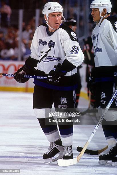 Bill McDougall of the Tampa Bay Lightning skates on the ice during an NHL game against the Ottawa Senators on October 16, 1993 at the Thunderdome...