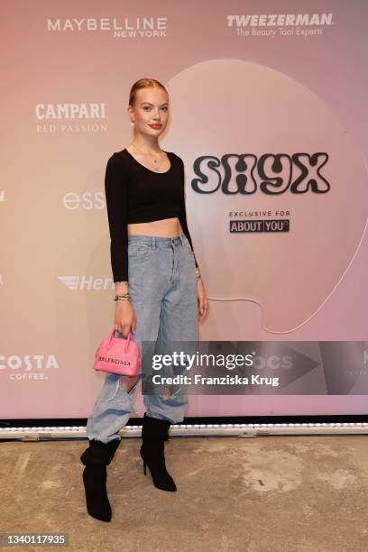 Cheyenne Ochsenknecht attends the SHYX X ABOUT YOU show during the ABOUT YOU Fashion Week Autumn/Winter 21 at Kraftwerk on September 13, 2021 in...