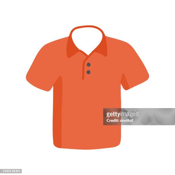t-shirt polo cartoon style icon. colorful symbol vector illustration - t shirt template vector stock illustrations