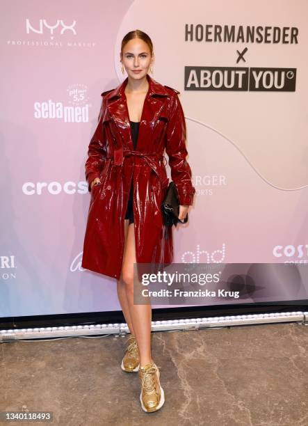 Elena Carriere attends the Hoermanseder X ABOUT YOU show during the ABOUT YOU Fashion Week Autumn/Winter 21 at Kraftwerk on September 13, 2021 in...