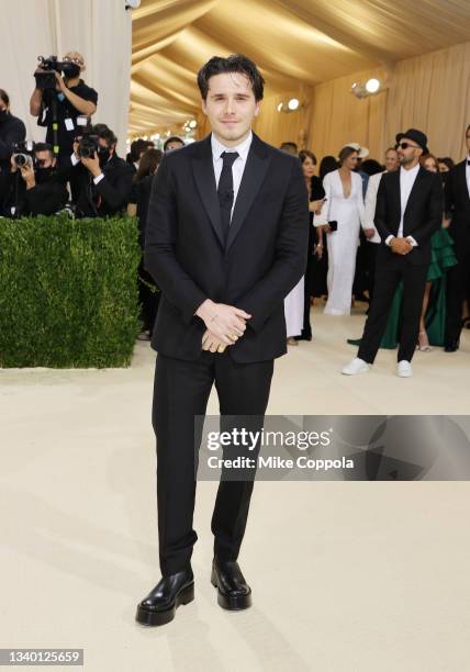 Brooklyn Beckham attends The 2021 Met Gala Celebrating In America: A Lexicon Of Fashion at Metropolitan Museum of Art on September 13, 2021 in New...