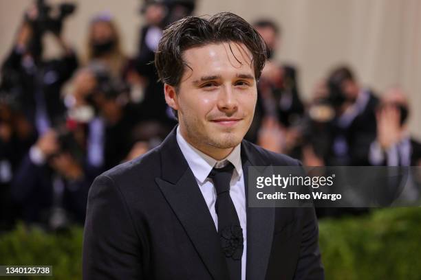 Brooklyn Beckham attends The 2021 Met Gala Celebrating In America: A Lexicon Of Fashion at Metropolitan Museum of Art on September 13, 2021 in New...