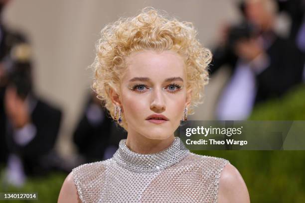 Julia Garner attends The 2021 Met Gala Celebrating In America: A Lexicon Of Fashion at Metropolitan Museum of Art on September 13, 2021 in New York...