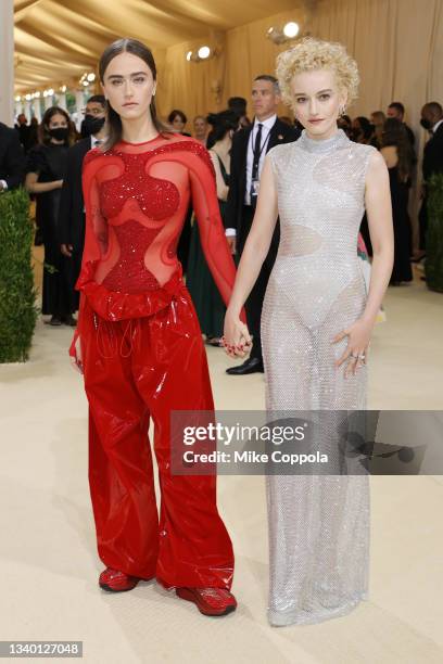 Ella Emhoff and Julia Garner attend The 2021 Met Gala Celebrating In America: A Lexicon Of Fashion at Metropolitan Museum of Art on September 13,...