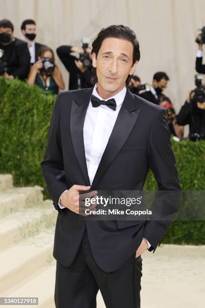 Adrien Brody attends The 2021 Met Gala Celebrating In America: A Lexicon Of Fashion at Metropolitan Museum of Art on September 13, 2021 in New York...