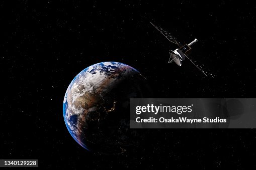 Artificial space object on earth orbit Artificial space object on earth orbit