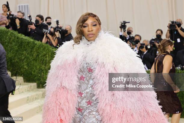 Serena Williams attends The 2021 Met Gala Celebrating In America: A Lexicon Of Fashion at Metropolitan Museum of Art on September 13, 2021 in New...