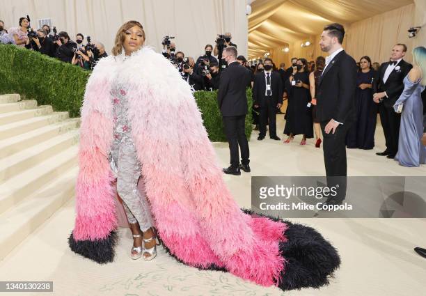 Serena Williams attends The 2021 Met Gala Celebrating In America: A Lexicon Of Fashion at Metropolitan Museum of Art on September 13, 2021 in New...