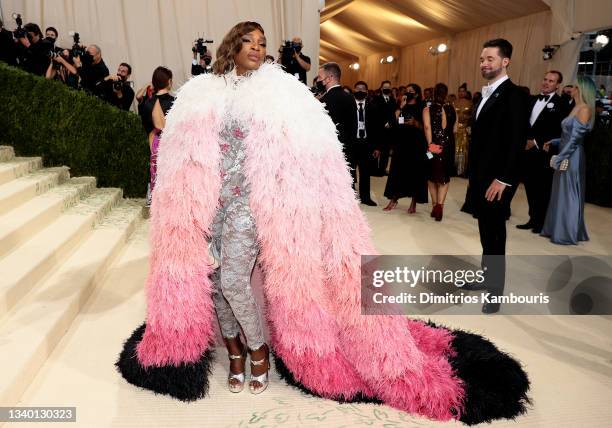 Serena Williams attends The 2021 Met Gala Celebrating In America: A Lexicon Of Fashion at Metropolitan Museum of Art on September 13, 2021 in New...