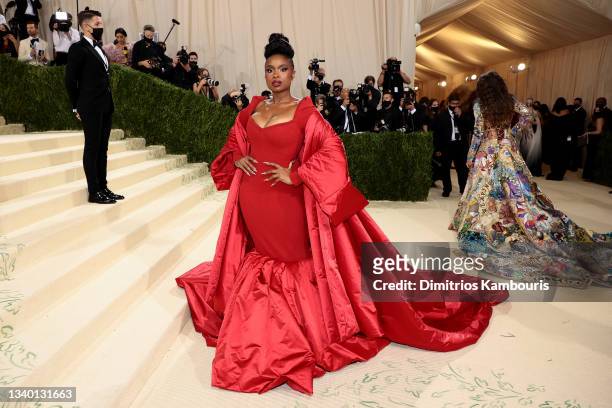 Jennifer Hudson attends The 2021 Met Gala Celebrating In America: A Lexicon Of Fashion at Metropolitan Museum of Art on September 13, 2021 in New...